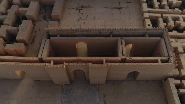 Drone shot of the ancient city of Babylon in Iraq