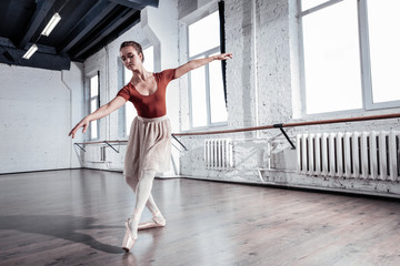 Attractive good looking woman dancing in the studio © Viacheslav Yakobchuk