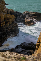 Naklejka premium Gouffre de Plougrescant, Bretagne, France.