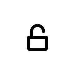 Unlock icon vector isolated on background. Trendy sweet symbol. Pixel perfect. illustration EPS 10. - Vector