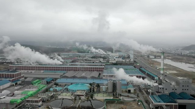 대전 산업단지 연기 Smoke Industrial complexes Daejeon Korea