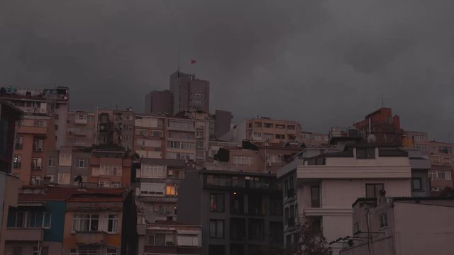 A day to evening time-lapse of Dolapdere, ?stanbul / Turkey