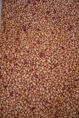 Dried Beans Closeup in an Italian Market