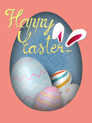 Greeting card Poster template Easter