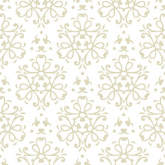 Abstract seamless background. Olive green print on white