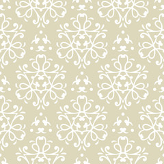 Abstract seamless background. White print on olive green