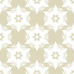 Fototapeta na wymiar Seamless pattern with flowers. White design on olive green background