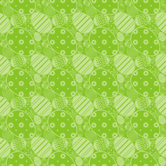 Seamless simple pattern with ornamental Collection of Flat icon Design Easter eggs