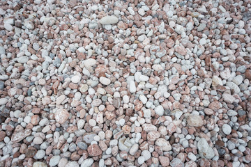 Stone pebbles texture background for interior exterior decoration and industrial construction concept design.