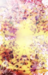 美しい花のコラージュ背景