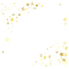 Naklejka na ściany i meble Flying gold star sparkle vector with white background.