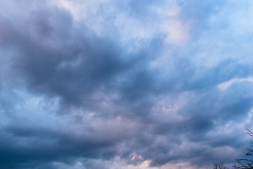Sunset. clouds on the sky.