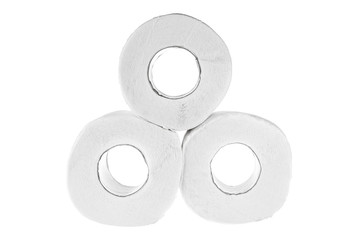 toilet paper isolated on white background