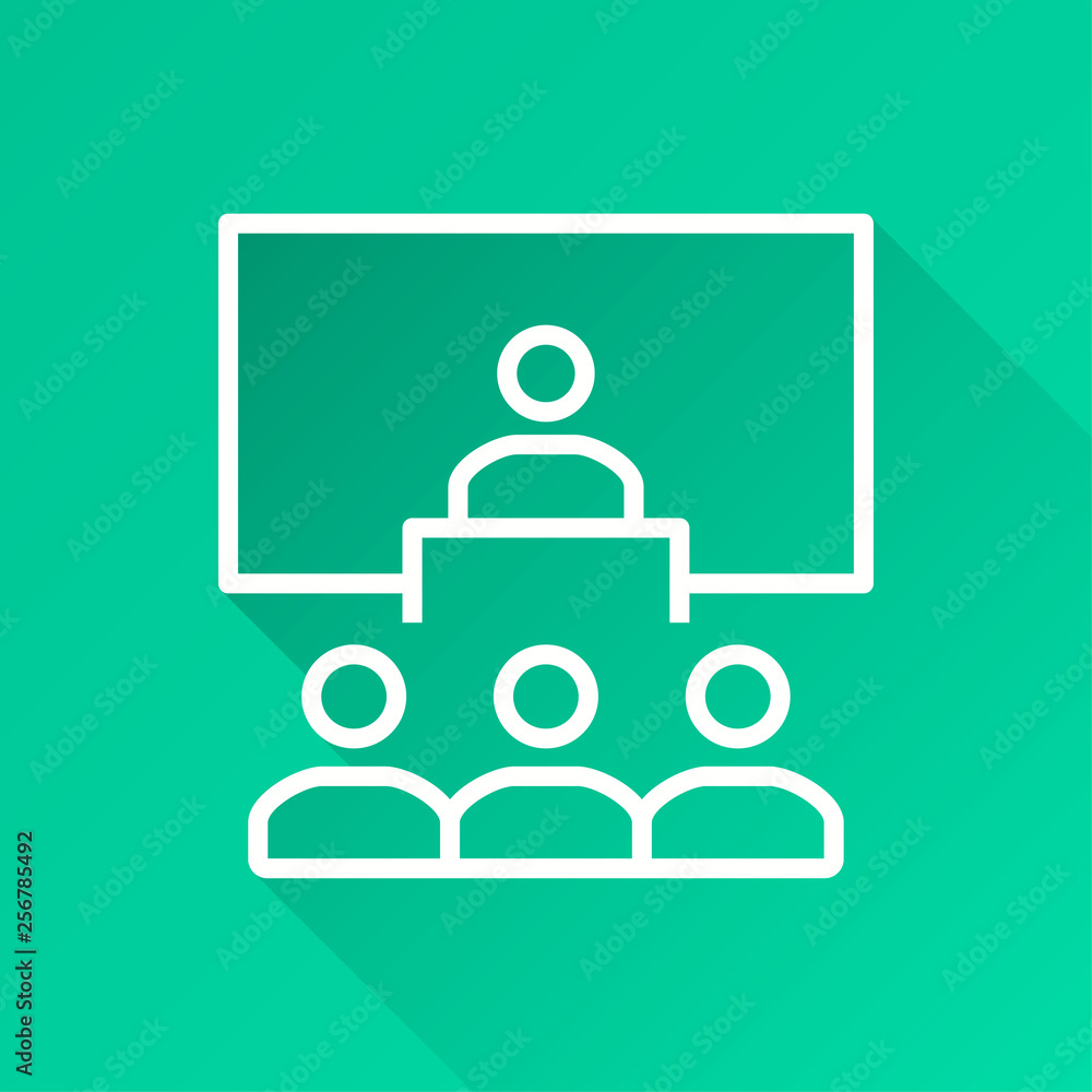 Poster management consulting - vector icon for graphic and web design.