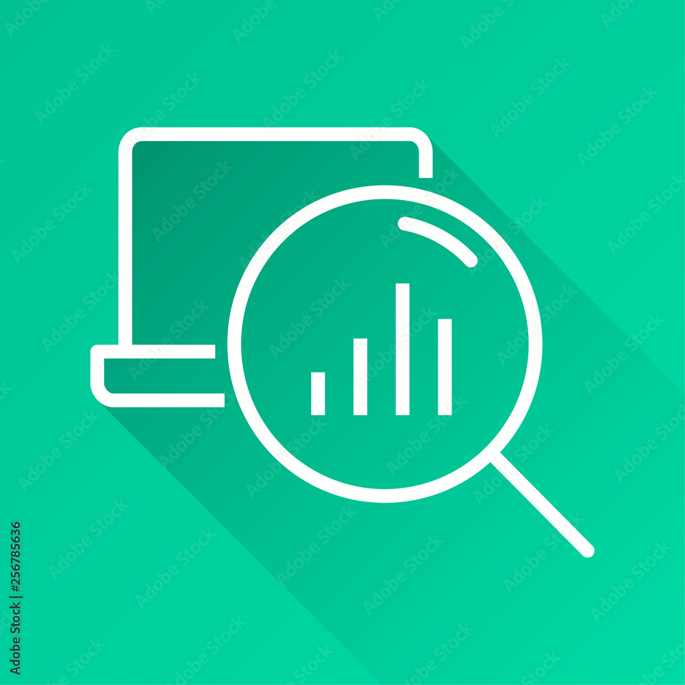 Poster data analysis - vector icon for graphic and web design.