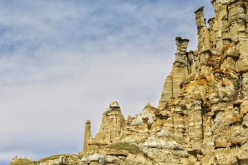 Volcanic landscape from Kula, Turkey 