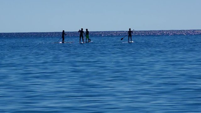 Sea In Sardinia Sport Sailing Surfing Windsurf Kitesurfing Rowing Sup Sailboat Video 4K