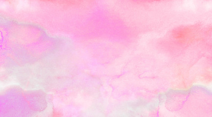 Subtle pink watercolor gradient illustration. Grungy canvas for retro design, invitation card, vintage template. Ink effect light magenta color shades paper textured aquarelle painted background