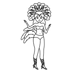 beautiful brazilian garota character