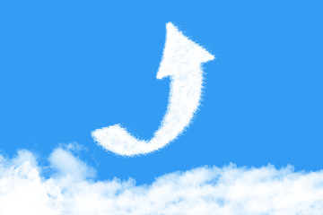 right arrow is a cloud shape