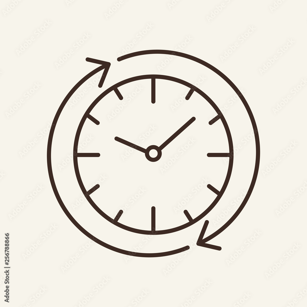 Poster course of time line icon