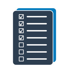 Checklist document Icon. Flat style vector EPS.