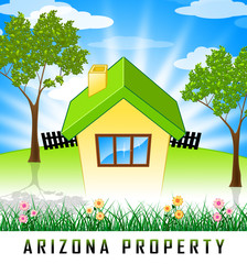 Arizona Real Estate Bungalow Shows Southwestern Property In The Usa 3d Illustration