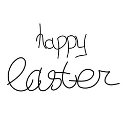 Happy Easter. Christ Is Risen. Cartoon invitation template. Funny Easter inscription on white background. Hand drawing. Hand drawn invitation. Celebrate backdrop.