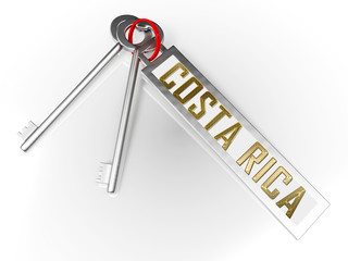 Costa Rica Homes Keys Depicts Real Estate Or investment Property - 3d Illustration