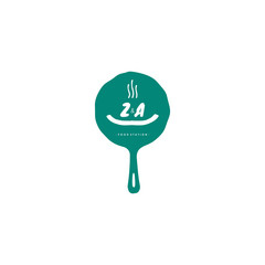 ZA Logo with pan food concept. Can be adapt for Culinari Brand.