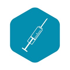 Syringe icon in simple style isolated vector illustration
