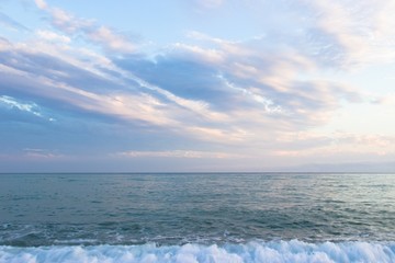 Tranquil sunset over the sea