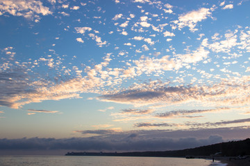 Tranquil sunset over the sea