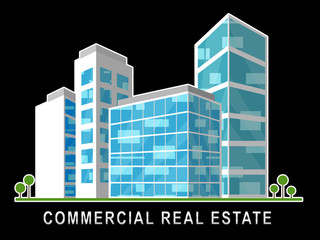 Commercial Real Estate Apartments Represent Property Leasing Or Realestate Investment - 3d Illustration