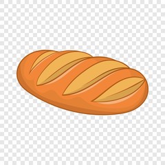 Fresh bread icon in cartoon style isolated on background for any web design 