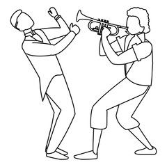 couple of musicians characters