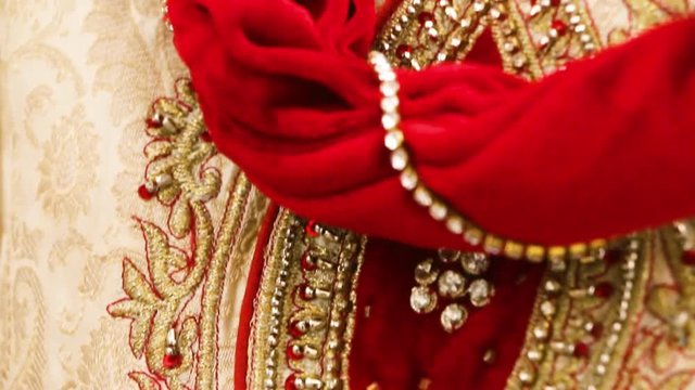 groom, dress, indian, dressing, wedding, design, embroidery, wearing, indian groom, fashion, culture, closeup, fashionable,