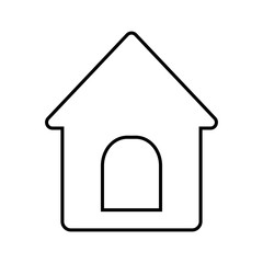 Doghouse icon. Vector illustration style is a flat iconic doghouse symbol.