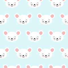 cute cartoon mouse seamless vector pattern background illustration