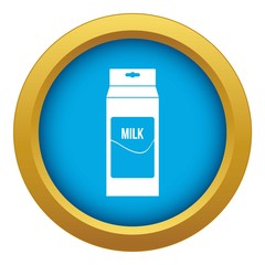 Fototapeta premium Milk icon blue vector isolated on white background for any design