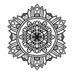 mandala flower illustration vector