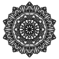 mandala flower illustration vector