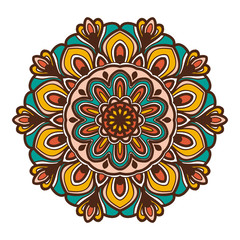colorful mandala flower illustration