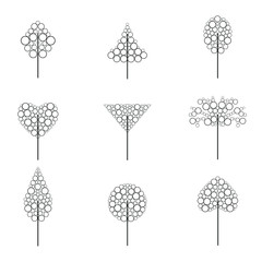 Trees icon set