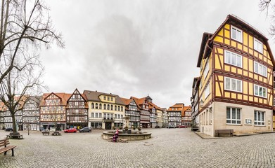 In the town Bad Sooden-Allendorf on the river Werra in Hesse, Germany (Werra-Meissner-Kreis region)