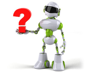 Naklejka premium Green robot - 3D Illustration