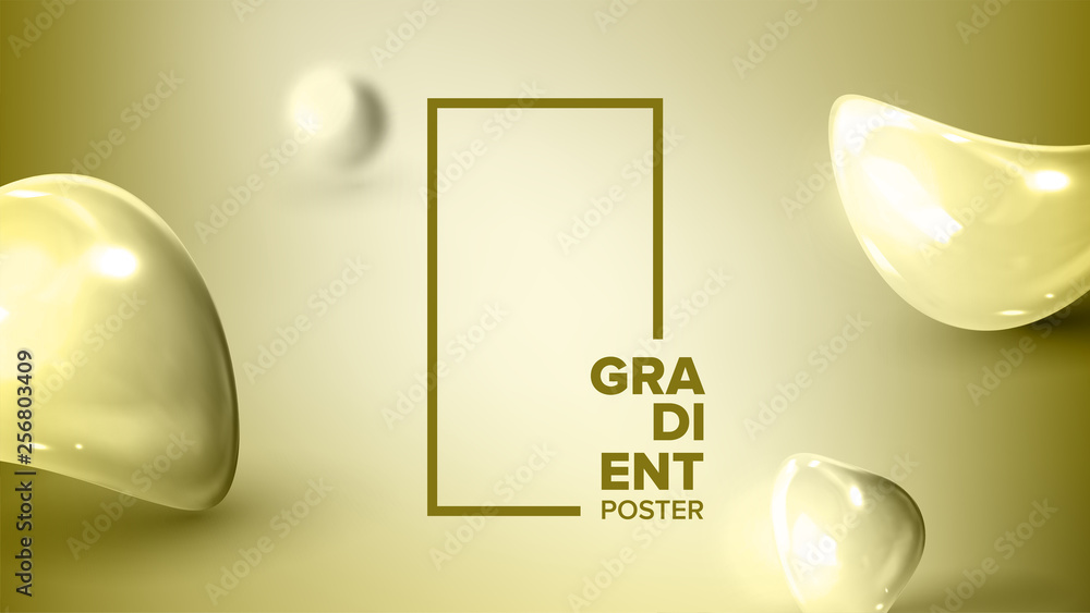 Aufkleber fluid background liquid abstract vector. event frame. magic mixture. blurred print. 3d realistic ill