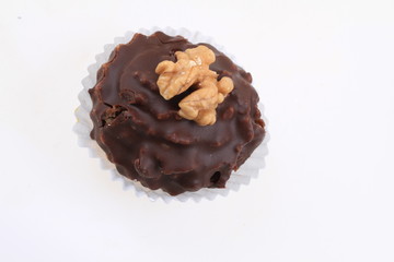 typical czech chocolate dessert isolated