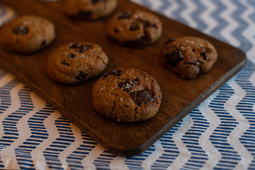 paleo chocolate chunk tahini cookie. salty cookie.