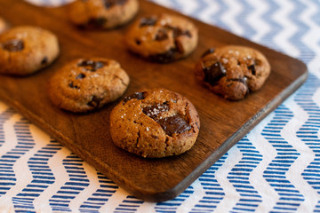 paleo chocolate chunk tahini cookie. salty cookie.